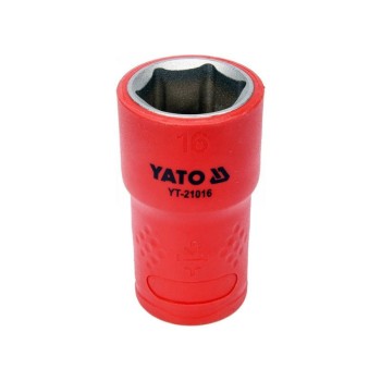 YATO Szigetelt dugókulcs 3/8' 16 mm 1000 V CrV (YT-21016) YATO Szigetelt dugókulcs 3/8' 16 mm 1000 V CrV (YT-21016)