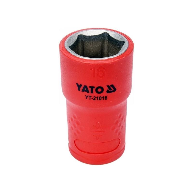 YATO Szigetelt dugókulcs 3/8' 16 mm 1000 V CrV (YT-21016)