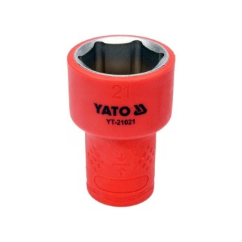 YATO Szigetelt dugókulcs 3/8' 21 mm 1000 V CrV (YT-21021) YATO Szigetelt dugókulcs 3/8' 21 mm 1000 V CrV (YT-21021)
