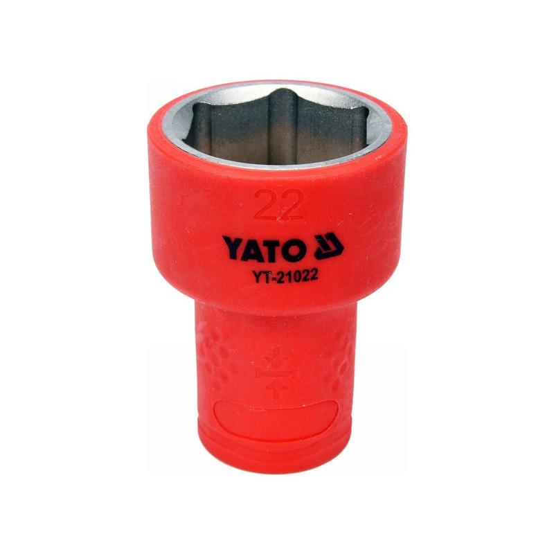 YATO Szigetelt dugókulcs 3/8' 22 mm 1000 V CrV (YT-21022)