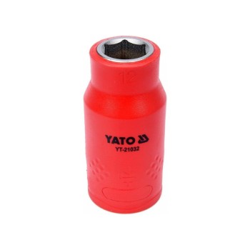YATO Szigetelt dugókulcs 1/2' 12 mm 1000 V CrV (YT-21032) YATO Szigetelt dugókulcs 1/2' 12 mm 1000 V CrV (YT-21032)