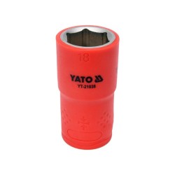 YATO Szigetelt dugókulcs 1/2' 18 mm 1000 V CrV (YT-21038) YATO Szigetelt dugókulcs 1/2' 18 mm 1000 V CrV (YT-21038)