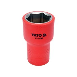 YATO Szigetelt dugókulcs 1/2' 22 mm 1000 V CrV (YT-21042) YATO Szigetelt dugókulcs 1/2' 22 mm 1000 V CrV (YT-21042)