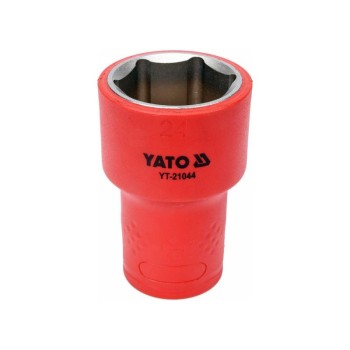 YATO Szigetelt dugókulcs 1/2' 24 mm 1000 V CrV (YT-21044) YATO Szigetelt dugókulcs 1/2' 24 mm 1000 V CrV (YT-21044)