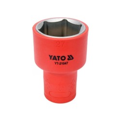 YATO Szigetelt dugókulcs 1/2' 27 mm 1000 V CrV (YT-21047) YATO Szigetelt dugókulcs 1/2' 27 mm 1000 V CrV (YT-21047)