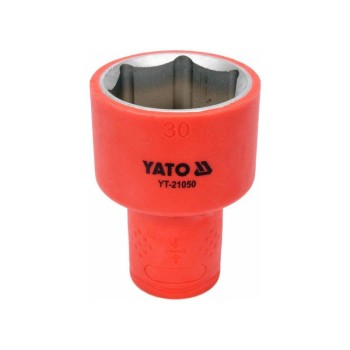 YATO Szigetelt dugókulcs 1/2' 30 mm 1000 V CrV (YT-21050) YATO Szigetelt dugókulcs 1/2' 30 mm 1000 V CrV (YT-21050)