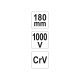 YATO Kombinált fogó 180 mm 1000 V-ig szigetelt (YT-21152)