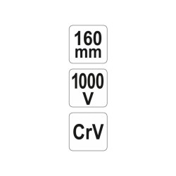 YATO Hosszúcsőrű fogó egyenes 160 mm 1000 V-ig szigetelt CrV (YT-21154) YATO Hosszúcsőrű fogó egyenes 160 mm 1000 V-ig szigetelt CrV (YT-21154)