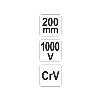 YATO Hosszúcsőrű fogó egyenes 200 mm 1000 V-ig szigetelt CrV (YT-21155)