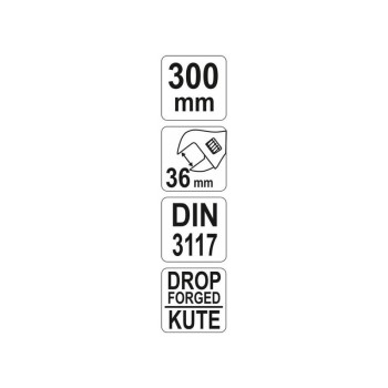 YATO Állítható villáskulcs 0-38 / 300 mm (YT-21653) YATO Állítható villáskulcs 0-38 / 300 mm (YT-21653)