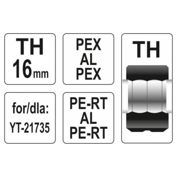 YATO Krimpelő betét YT-21735 krimpelőhöz TH-típus 16 mm (YT-21744)