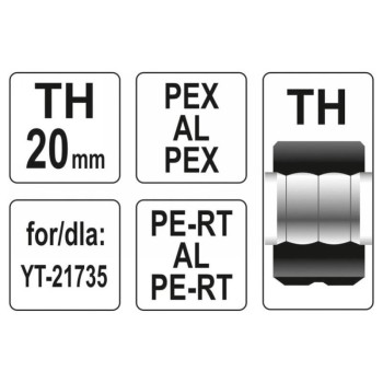 YATO Krimpelő betét YT-21735 krimpelőhöz TH-típus 20 mm (YT-21745)