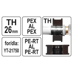 YATO Krimpelő betét YT-21750 krimpelőhöz TH-típus 26 mm (YT-21754) YATO Krimpelő betét YT-21750 krimpelőhöz TH-típus 26 mm (YT-21754)