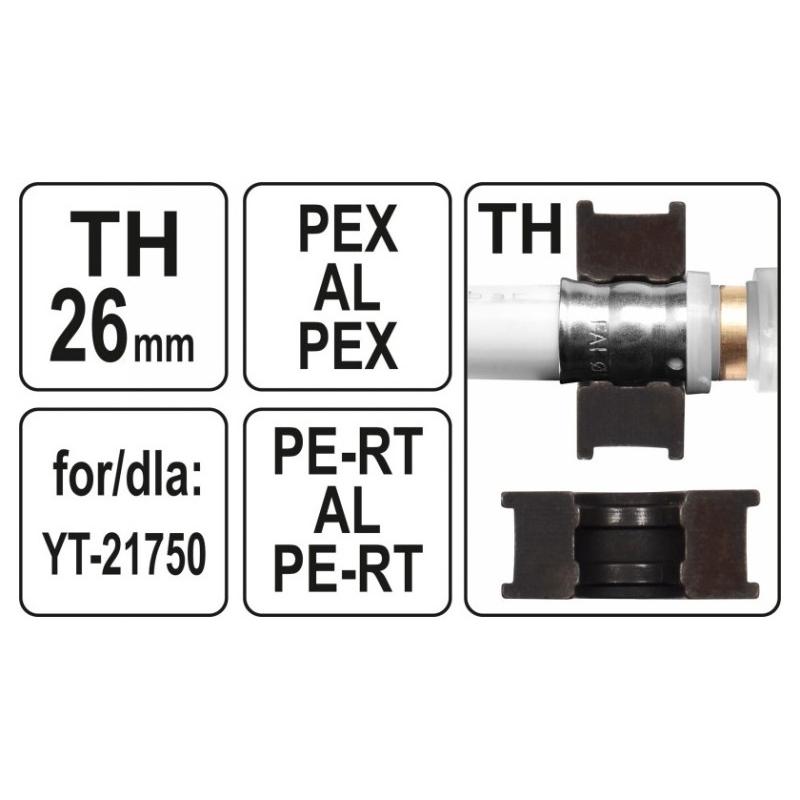 YATO Krimpelő betét YT-21750 krimpelőhöz TH-típus 26 mm (YT-21754)