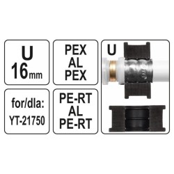 YATO Krimpelő betét YT-21750 krimpelőhöz U-típus 16 mm (YT-21755) YATO Krimpelő betét YT-21750 krimpelőhöz U-típus 16 mm (YT-21755)