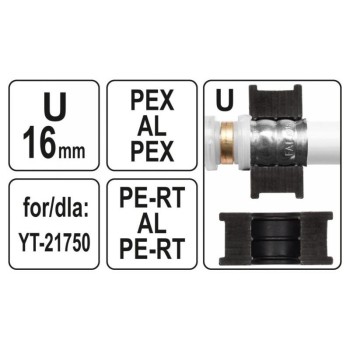 YATO Krimpelő betét YT-21750 krimpelőhöz U-típus 16 mm (YT-21755)