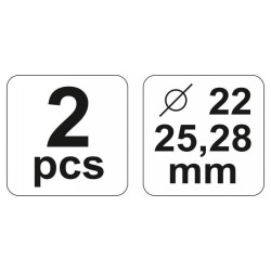 YATO Peremező készlet 3 részes fék és hidraulikacsőhöz (22-25-28 mm) (YT-2182)