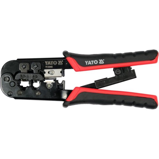 YATO Krimpelő fogó 190 mm UTP hálózati/RJ45 és telefon/RJ11 csatlakozókhoz (YT-22442) YATO Krimpelő fogó 190 mm UTP hálózati/RJ45 és telefon/RJ11 csatlakozókhoz (YT-22442)