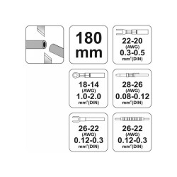YATO Krimpelő fogó 180 mm/0,08-2,0 mm (YT-2255) YATO Krimpelő fogó 180 mm/0,08-2,0 mm (YT-2255)