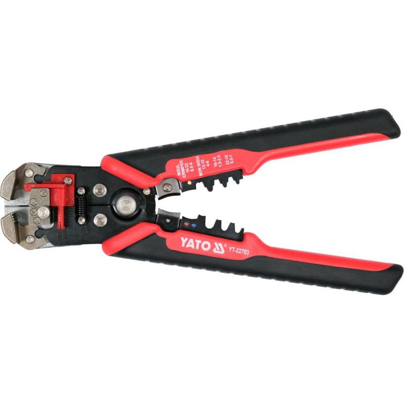 YATO Krimpelő és blankolófogó 225 mm/0,2-6,0 mm2 (YT-22703) YATO Krimpelő és blankolófogó 225 mm/0,2-6,0 mm2 (YT-22703)