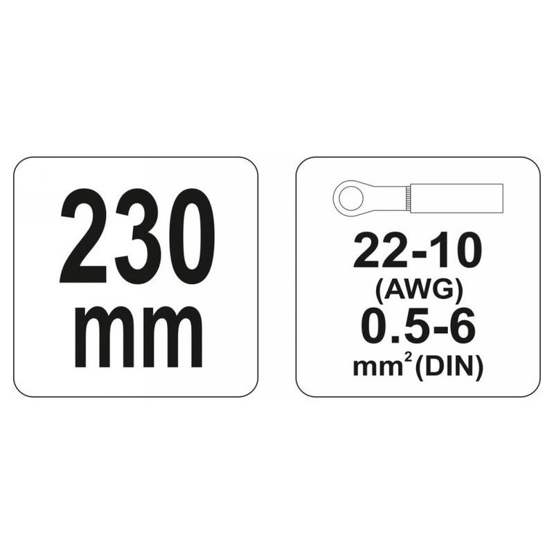 YATO Krimpelő fogó 230 mm/0,5-6,0 mm2 (YT-2296) YATO Krimpelő fogó 230 mm/0,5-6,0 mm2 (YT-2296)