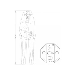 YATO Krimpelő fogó 230 mm/0,5-6,0 mm2 (YT-2300) YATO Krimpelő fogó 230 mm/0,5-6,0 mm2 (YT-2300)