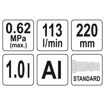 YATO Pneumatikus habszóró pisztoly Alumínium 1 liter (YT-23640) YATO Pneumatikus habszóró pisztoly Alumínium 1 liter (YT-23640)