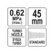YATO Pneumatikus lefúvató pisztoly turbó 45mm (YT-23722) YATO Pneumatikus lefúvató pisztoly turbó 45mm (YT-23722)