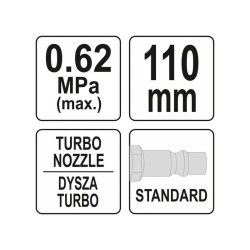 YATO Pneumatikus lefúvató pisztoly turbó 110mm (YT-23723)