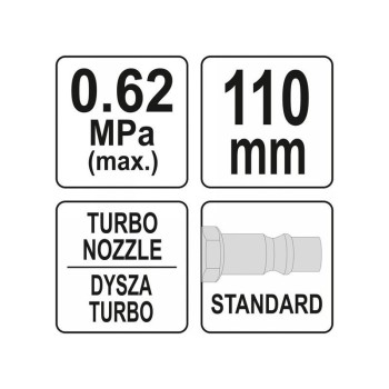 YATO Pneumatikus lefúvató pisztoly turbó 110mm (YT-23723)