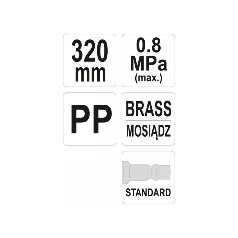 YATO Lefúvató pisztoly hosszú szárral 320 mm (YT-23732)