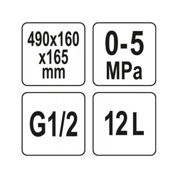 YATO Kézi nyomáspróba szivattyú 12 liter 50 bar (YT-24800)