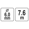 YATO Csőtisztító spirál fúrógépre csatlakoztatható 7,6 m (YT-24991)
