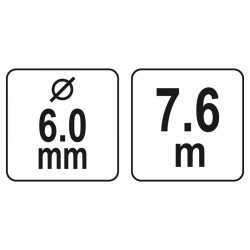 YATO Csőtisztító spirál fúrógépre csatlakoztatható 7,6 m (YT-24991) YATO Csőtisztító spirál fúrógépre csatlakoztatható 7,6 m (YT-24991)