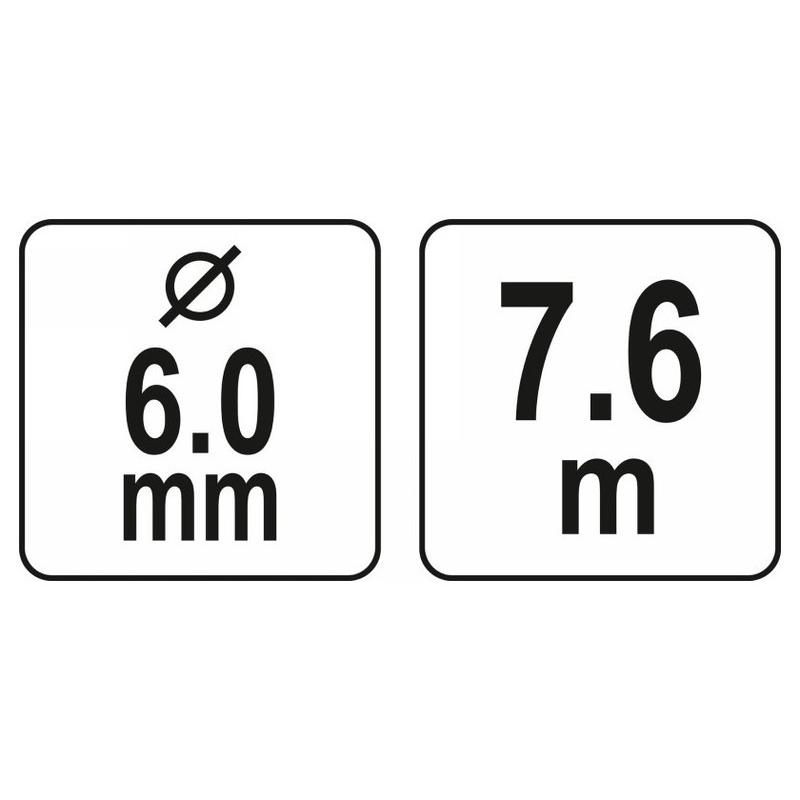YATO Csőtisztító spirál fúrógépre csatlakoztatható 7,6 m (YT-24991)