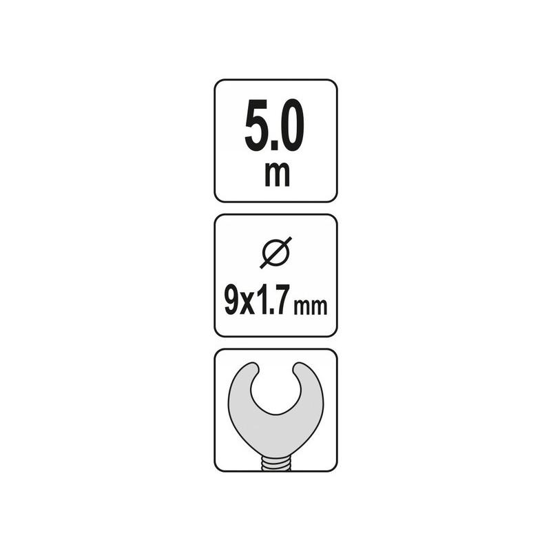 YATO Csőtisztító spirál 5 m/9 mm (YT-25004)