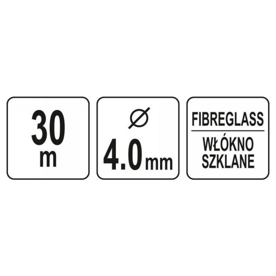 YATO Kábelbehúzó szalag 30 m üvegszálas (YT-25015) YATO Kábelbehúzó szalag 30 m üvegszálas (YT-25015)