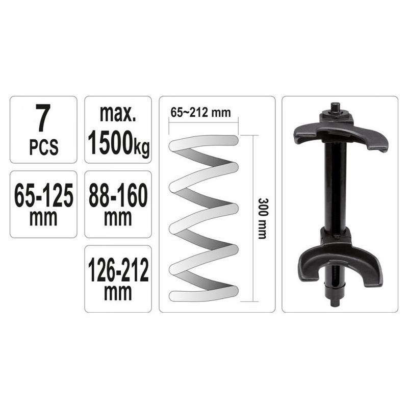 YATO Macpherson rugóösszehúzó cserélhető pofákkal (YT-2536)