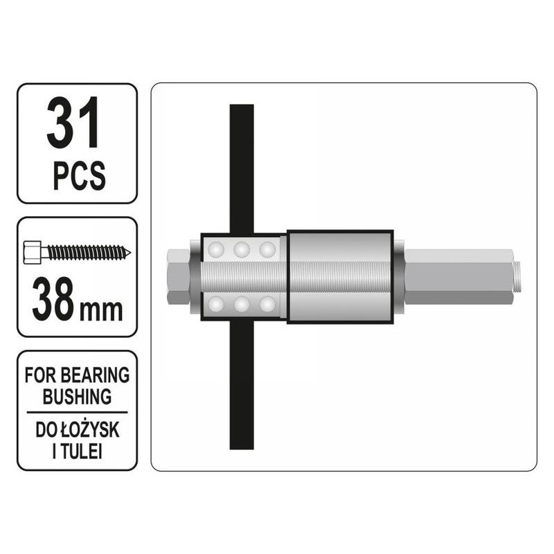 YATO Kerékcsapágy szerelő készlet 32 részes (YT-25412) YATO Kerékcsapágy szerelő készlet 32 részes (YT-25412)