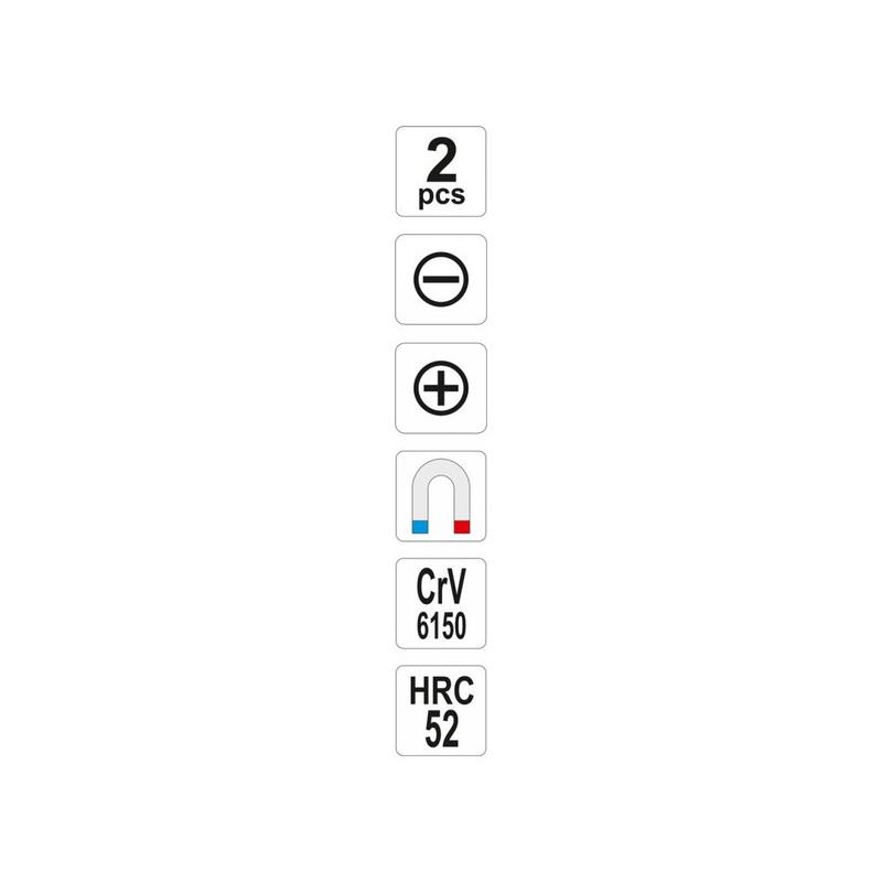 YATO Csavarhúzó készlet 2 részes üthető CrV (YT-25998)