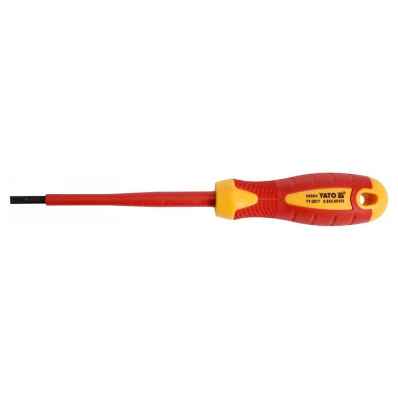 YATO Csavarhúzó 4,0 x 100 mm 1000 V-ig szigetelt (YT-2817) YATO Csavarhúzó 4,0 x 100 mm 1000 V-ig szigetelt (YT-2817)