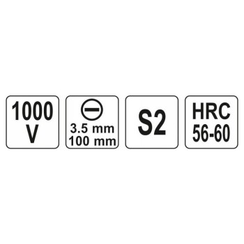 YATO Csavarhúzó 3,5 x 100 mm 1000 V-ig szigetelt (YT-28174)