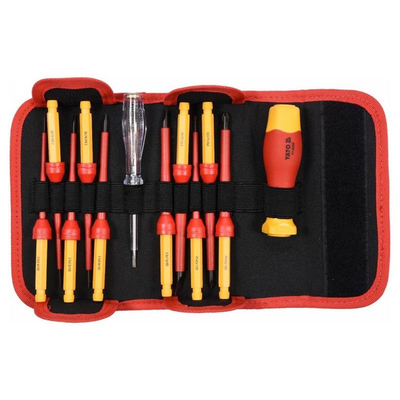 YATO Csavarhúzó készlet 12 részes 1000 V-ig szigetelt (YT-28290)