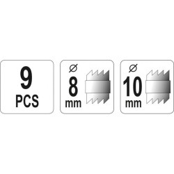 YATO Ponthegesztés fúró - maró készlet 9 részes (YT-28919)