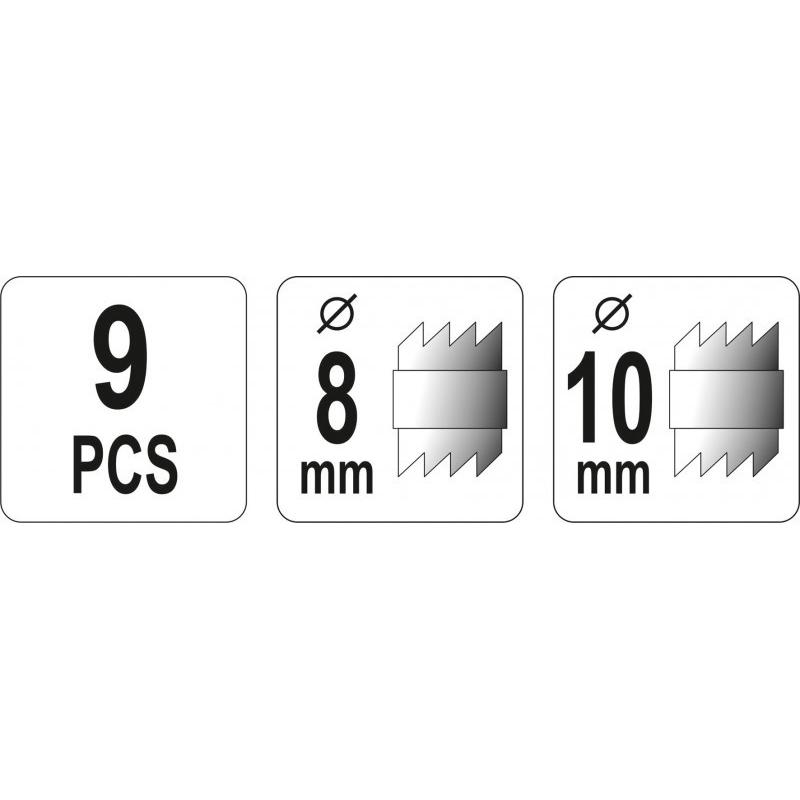 YATO Ponthegesztés fúró - maró készlet 9 részes (YT-28919)