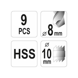 YATO Ponthegesztés fúró - maró készlet 9 részes (YT-28920)