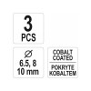 YATO Fúrókészlet ponthegesztéshez 6,5/8/10mm 3 részes (YT-28921)