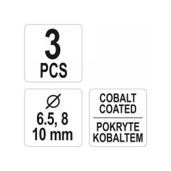 YATO Fúrókészlet ponthegesztéshez 6,5/8/10mm 3 részes (YT-28921) YATO Fúrókészlet ponthegesztéshez 6,5/8/10mm 3 részes (YT-28921)