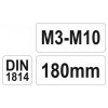 YATO Menetfúró fordítóvas M3-M10 180 mm (YT-2996)