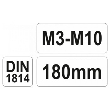 YATO Menetfúró fordítóvas M3-M10 180 mm (YT-2996)